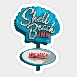 Shell Beach Inn Sign Sticker